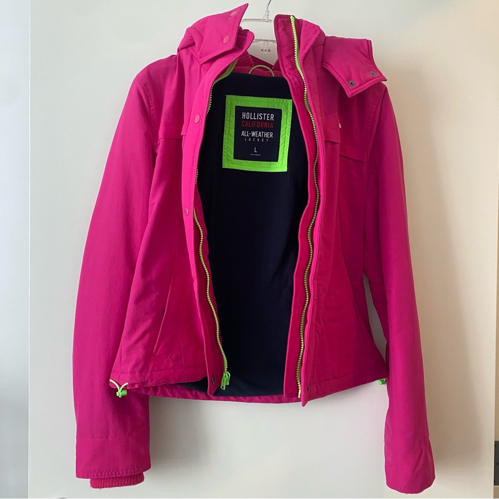 Hollister • All-Weather Jacket in Hot Pink
